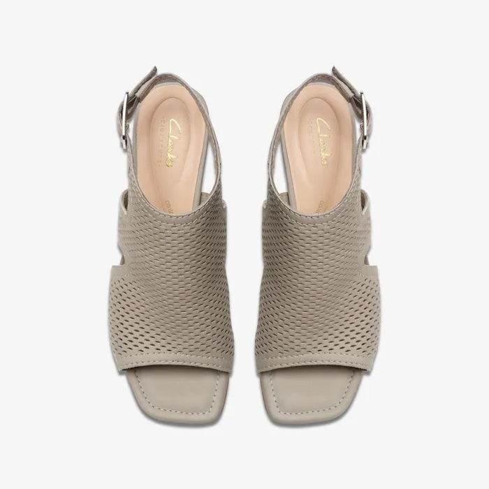 Siara 65 Flow Stone Nubuck Women Clarks Sandals and Flip Flops