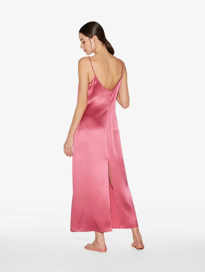 Silk Long Slip Dress In Wild Orchid Sleepwear La Perla Slips and Dresses