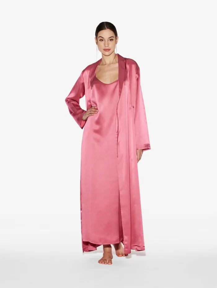 Silk Long Slip Dress In Wild Orchid Sleepwear La Perla Slips and Dresses