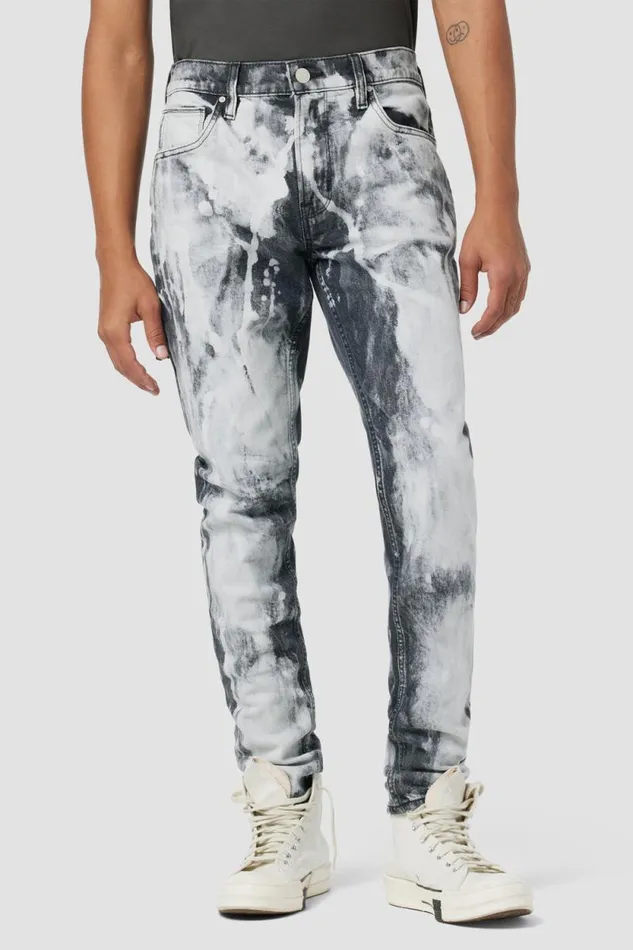 Skinny Men Hudson Jeans Zack Skinny Jean Bleach Black