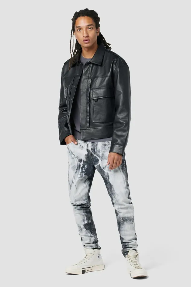 Skinny Men Hudson Jeans Zack Skinny Jean Bleach Black Skinny Men Hudson Jeans Zack Skinny Jean Bleach Black