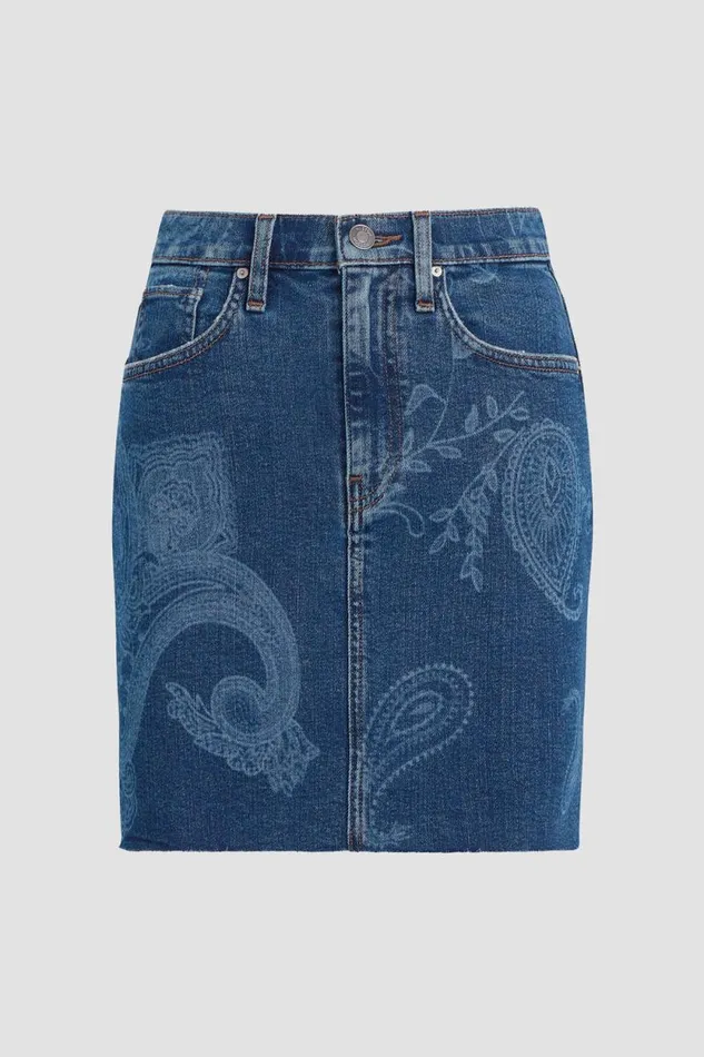 Skirts Women Hudson Jeans Viper Mini Skirt Indigo Paisley Skirts Women Hudson Jeans Viper Mini Skirt Indigo Paisley