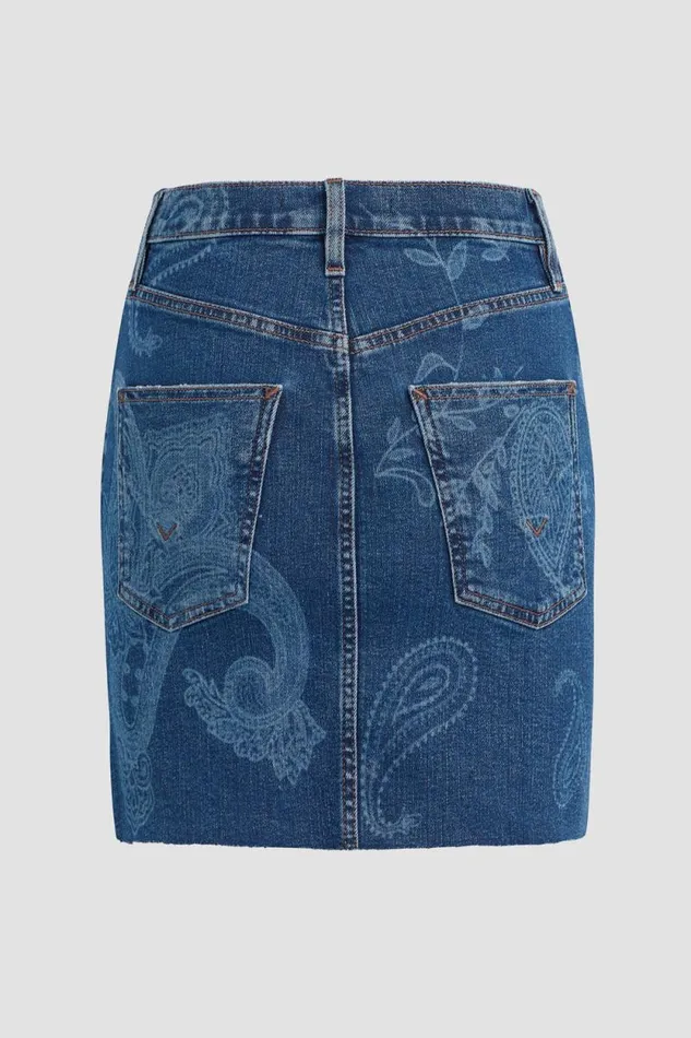 Skirts Women Hudson Jeans Viper Mini Skirt Indigo Paisley Skirts Women Hudson Jeans Viper Mini Skirt Indigo Paisley