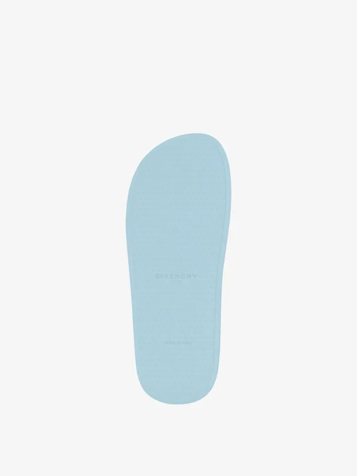 Slide Flat Sandals In Rubber Sky Blue Men Givenchy Slides and Sandals