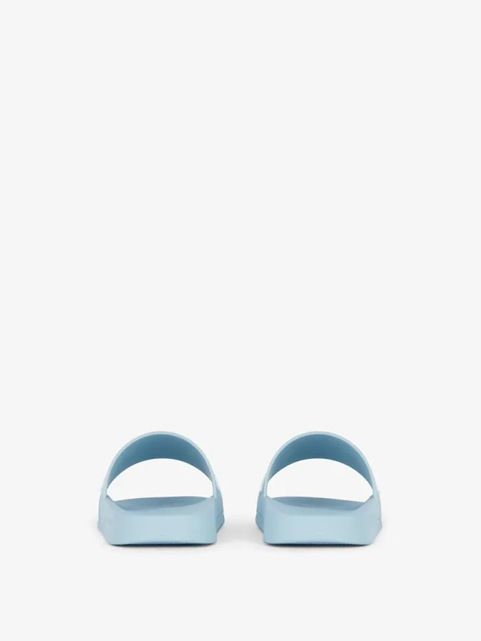 Slide Flat Sandals In Rubber Sky Blue Men Givenchy Slides and Sandals