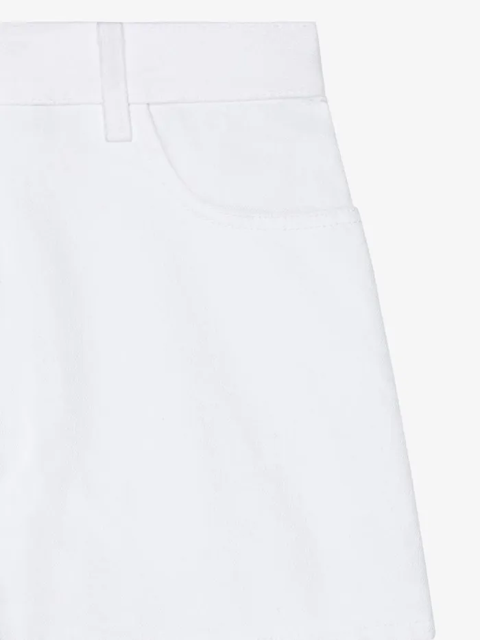 Slim Fit Shorts In Denim White Women Givenchy Pants and Shorts