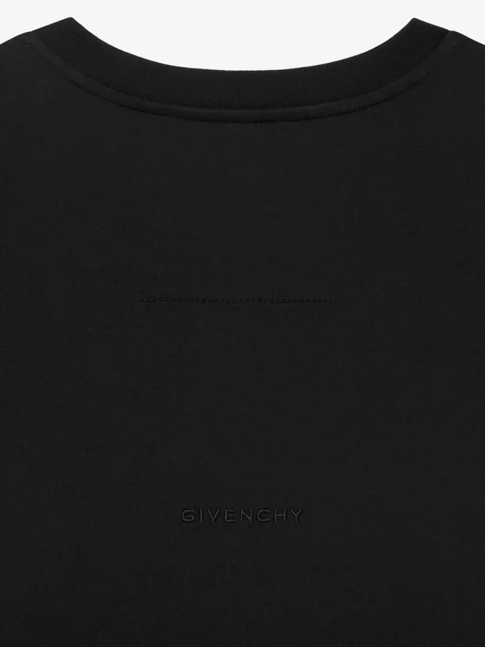 Slim Fit TShirt In Cotton With 4g Embroidery Black Men Givenchy TShirts