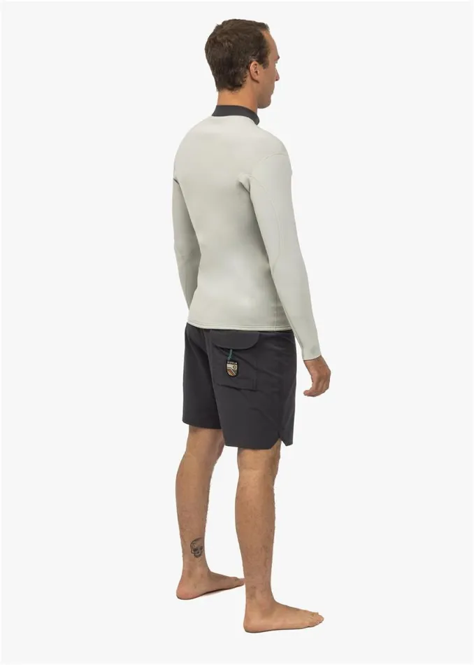 Solid Sets 2Mm Front Zip Wetsuit Jacket Off White Men Vissla Wetsuits
