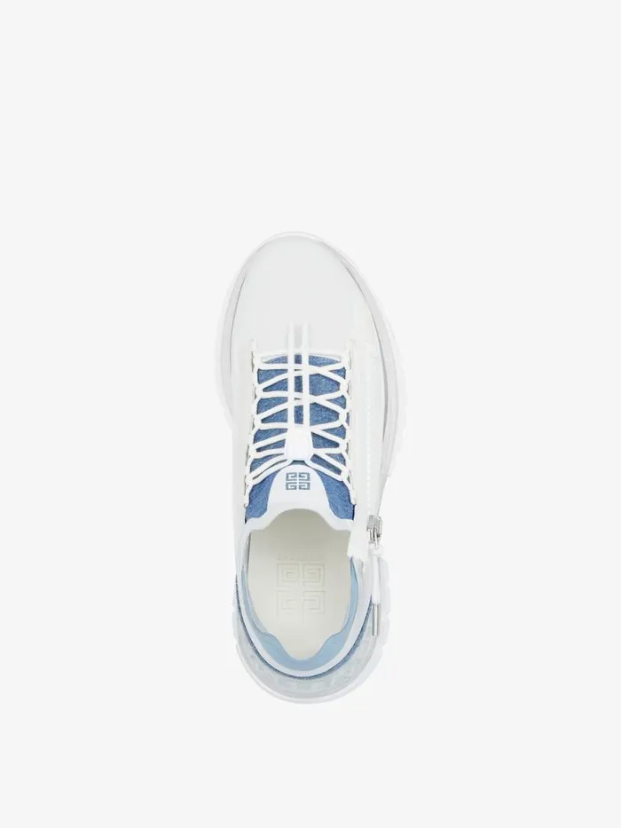 Spectre Sneakers In Synthetic Leather And Denim Denim Blue Men Givenchy Sneakers