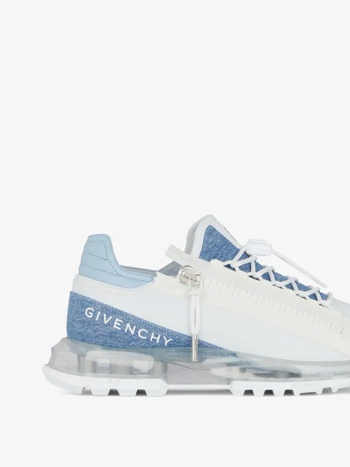 Spectre Sneakers In Synthetic Leather And Denim Denim Blue Men Givenchy Sneakers