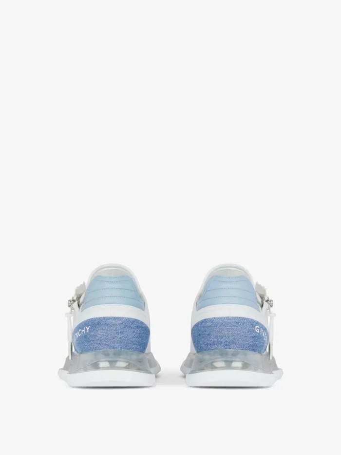 Spectre Sneakers In Synthetic Leather And Denim Denim Blue Men Givenchy Sneakers