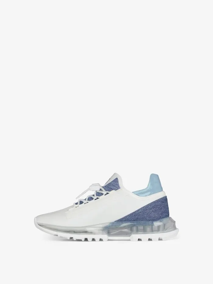 Spectre Sneakers In Synthetic Leather And Denim Denim Blue Women Givenchy Sneakers