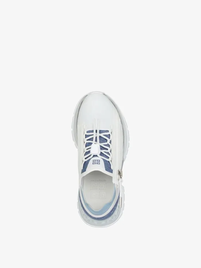 Spectre Sneakers In Synthetic Leather And Denim Denim Blue Women Givenchy Sneakers
