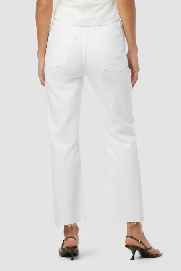Straight Women Hudson Jeans Jade HighRise Straight Crop Jean Torn White Straight Women Hudson Jeans Jade HighRise Straight Crop Jean Torn White