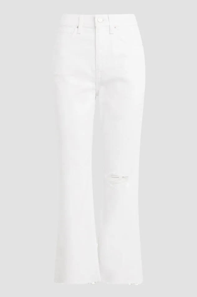 Straight Women Hudson Jeans Jade HighRise Straight Crop Jean Torn White Straight Women Hudson Jeans Jade HighRise Straight Crop Jean Torn White