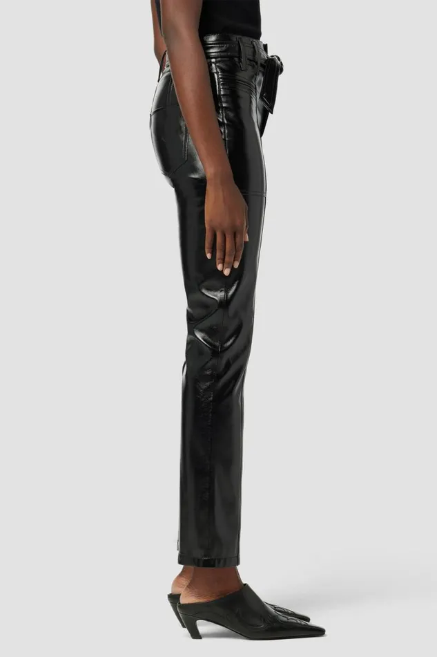 Straight Women Hudson Jeans Utility Cargo Ankle Straight Pant Black Patent Straight Women Hudson Jeans Utility Cargo Ankle Straight Pant Black Patent