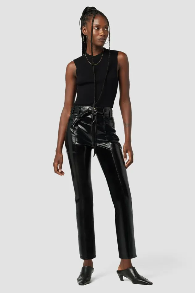 Straight Women Hudson Jeans Utility Cargo Ankle Straight Pant Black Patent Straight Women Hudson Jeans Utility Cargo Ankle Straight Pant Black Patent