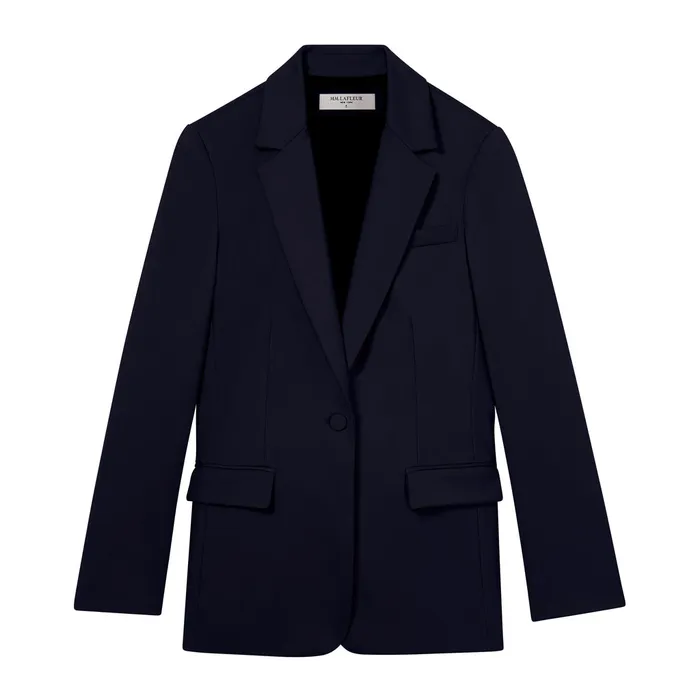 Suiting Women M M LaFleur The Yiyan Classic Blazer 8211 Wool Twill Dark Navy