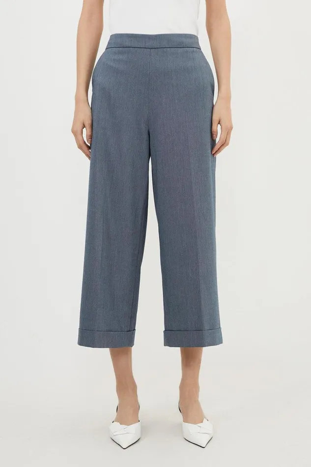 Suits Women Karen Millen Fluid Tailored Longline Culottes Navy