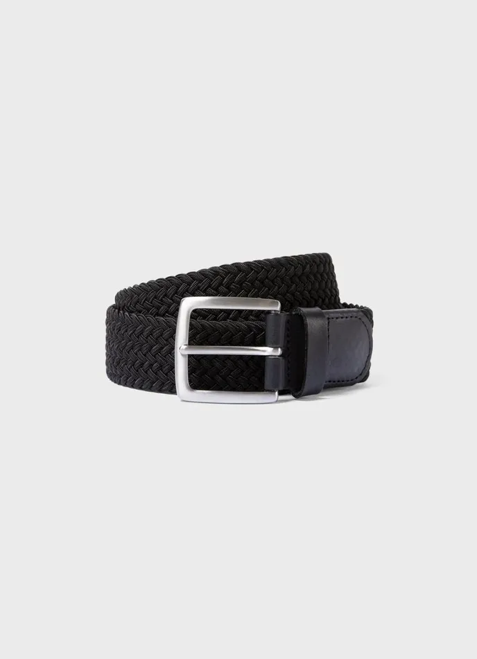SUNSPEL Belts Elasticated Braided Belt Black 8211 Men