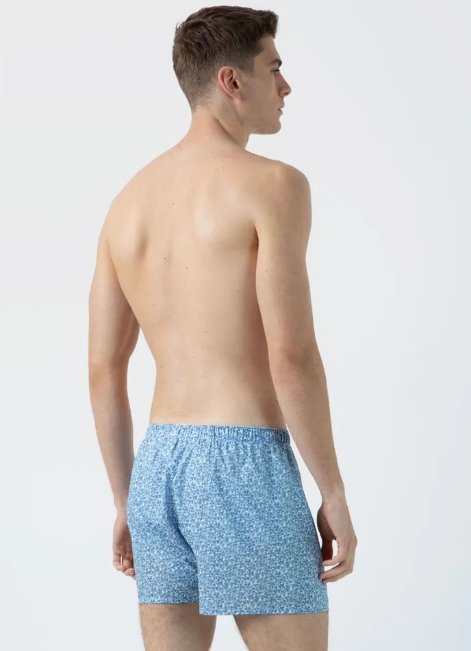 SUNSPEL Boxer Shorts Classic Boxer Shorts In Liberty Fabric Blue Cover 8211 Men