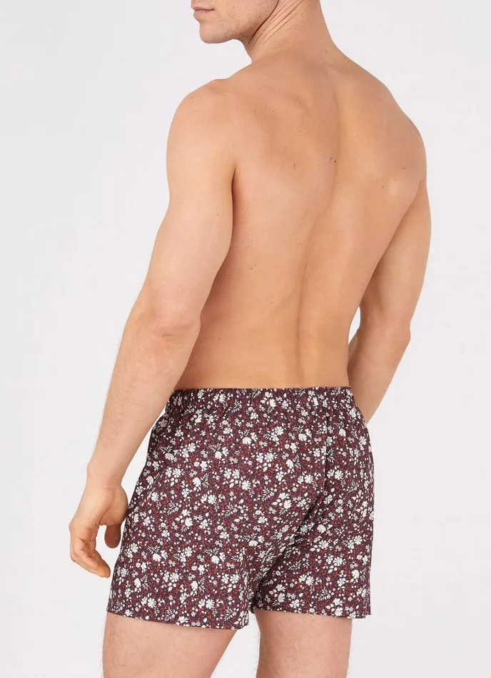 SUNSPEL Boxer Shorts Classic Boxer Shorts In Liberty Fabric Red Pepper Floral 8211 Men