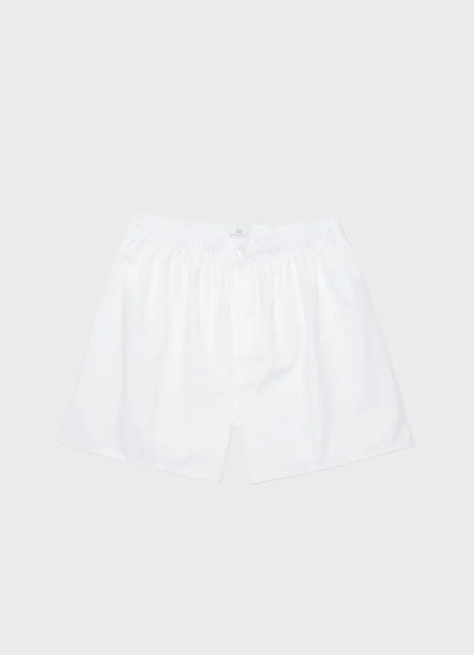 SUNSPEL Boxer Shorts Long Cut Classic Boxer Shorts White 8211 Men