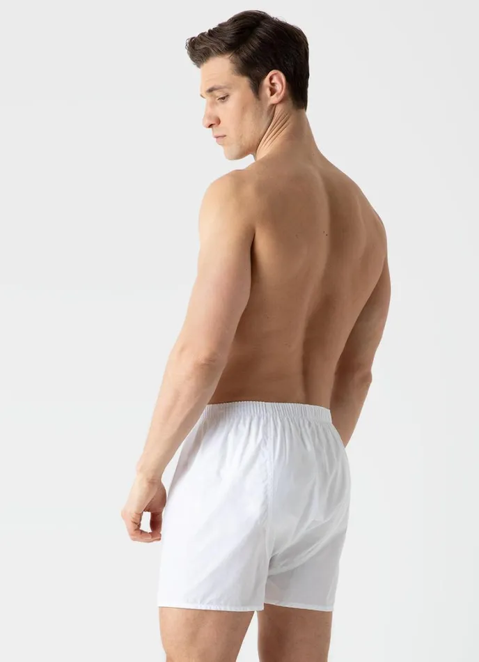 SUNSPEL Boxer Shorts Long Cut Classic Boxer Shorts White 8211 Men