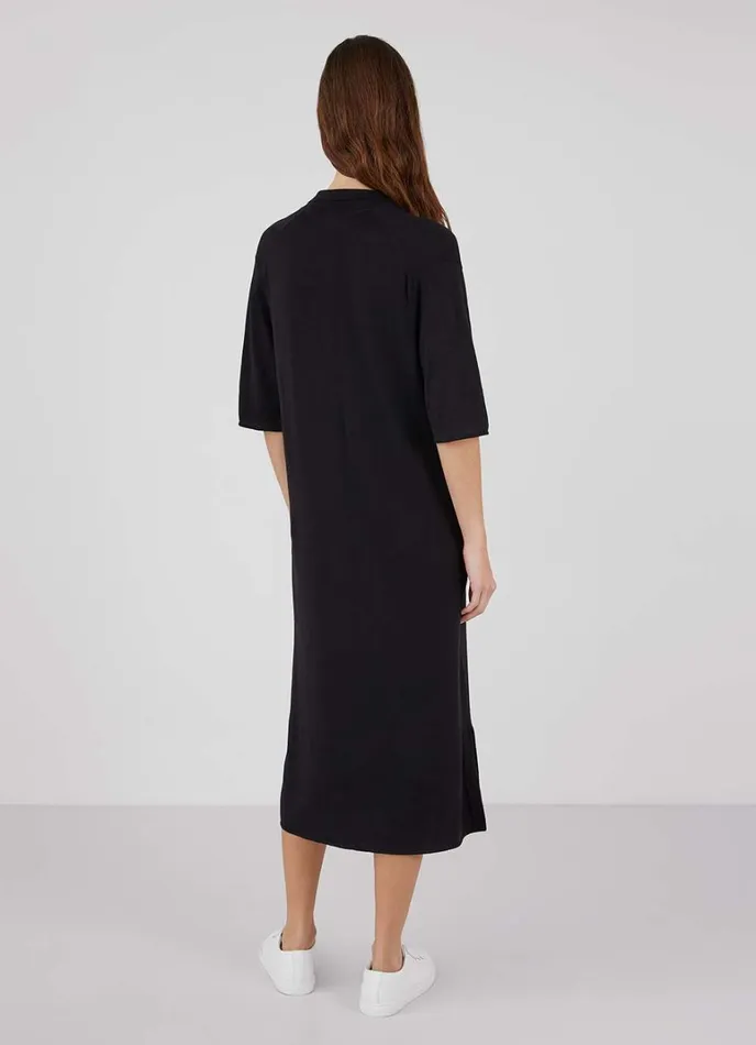 SUNSPEL Dresses and Skirts Merino Silk Polo Dress Black 8211 Women