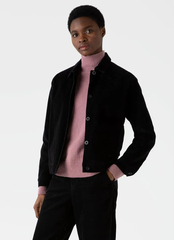 SUNSPEL Jackets and Coats Corduroy Boxy Jacket Black 8211 Women