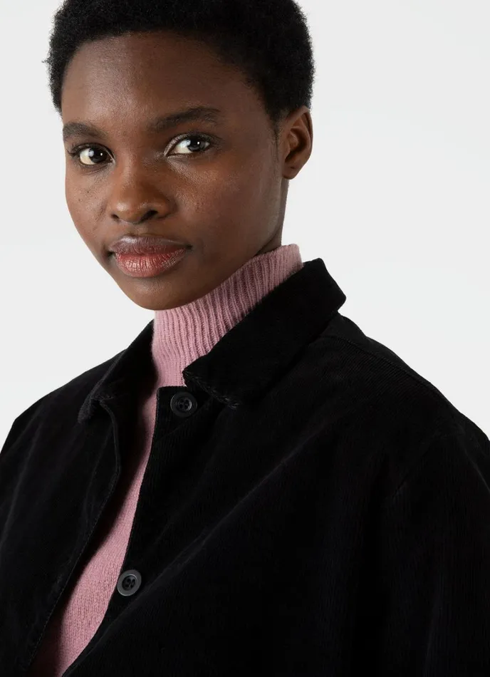 SUNSPEL Jackets and Coats Corduroy Boxy Jacket Black 8211 Women