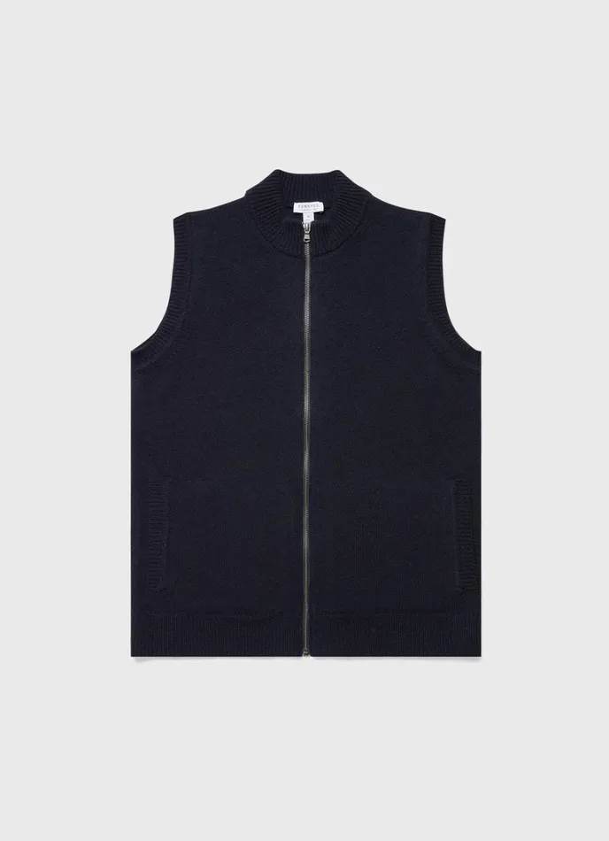 SUNSPEL Jackets and Coats Knitted Vest Navy 8211 Men
