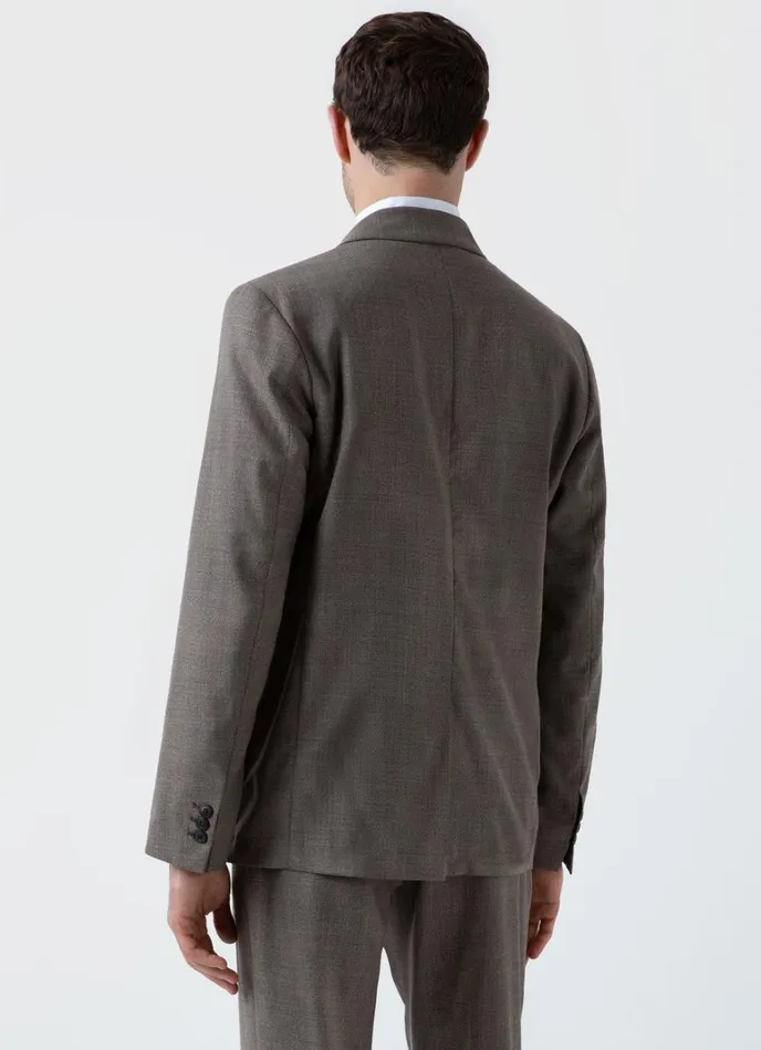 SUNSPEL Jackets and Coats Travel Wool Blazer Dark Stone Melange 8211 Men