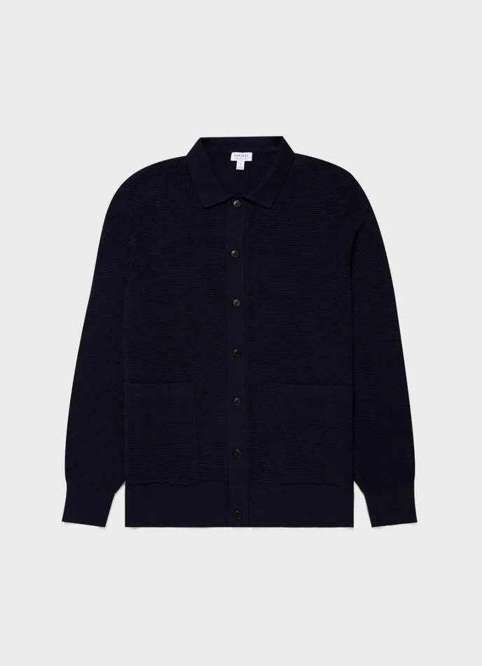 SUNSPEL Jackets and Coats Waffle Stitch Jacket Navy 8211 Men