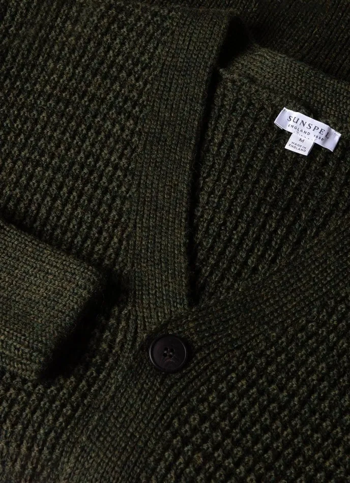 SUNSPEL Knitwear Fisherman Cardigan Dark Olive 8211 Men