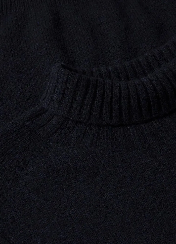 SUNSPEL Knitwear Lambswool Roll Neck Dark Navy Mouline 8211 Men