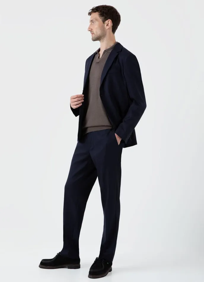 SUNSPEL Knitwear Sea Island Cashmere Polo Shirt Cedar 8211 Men