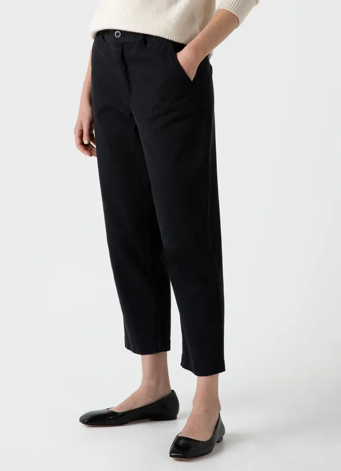 SUNSPEL Pants Cotton Tapered Trouser Black 8211 Women