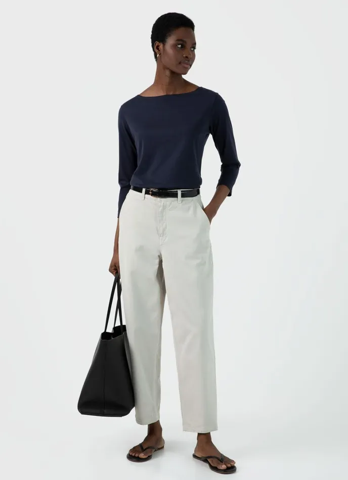 SUNSPEL Pants Cotton Tapered Trouser Chalk 8211 Women