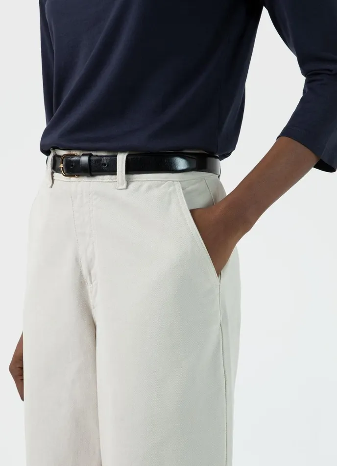 SUNSPEL Pants Cotton Tapered Trouser Chalk 8211 Women