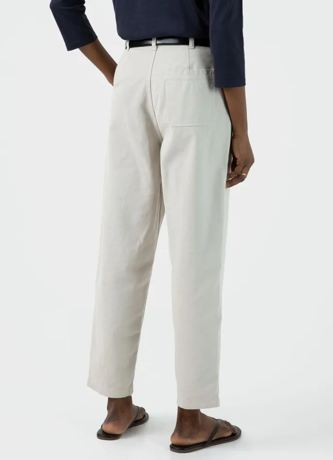 SUNSPEL Pants Cotton Tapered Trouser Chalk 8211 Women