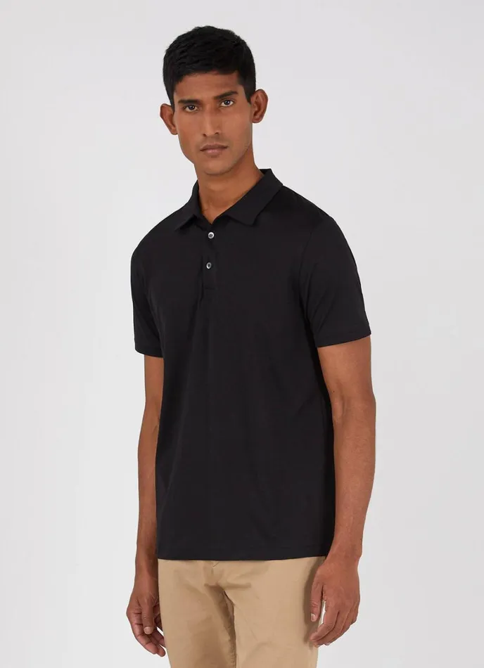SUNSPEL Polo Shirts Jersey Classic Polo Shirt Black 8211 Men