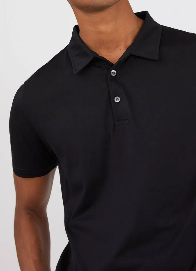 SUNSPEL Polo Shirts Jersey Classic Polo Shirt Black 8211 Men