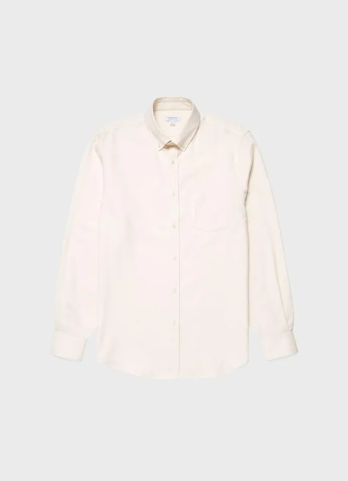 SUNSPEL Shirts Button Down Flannel Shirt Ecru 8211 Men