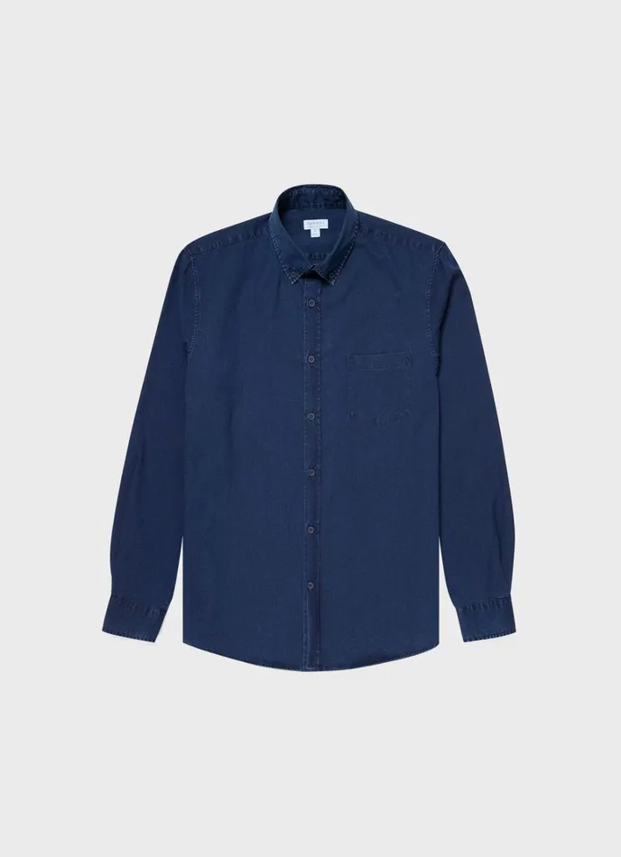 SUNSPEL Shirts Button Down Flannel Shirt Indigo 8211 Men