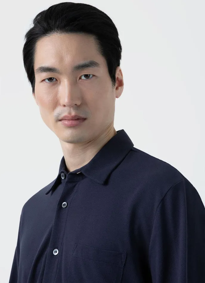 SUNSPEL Shirts Piqu Shirt Navy 8211 Men