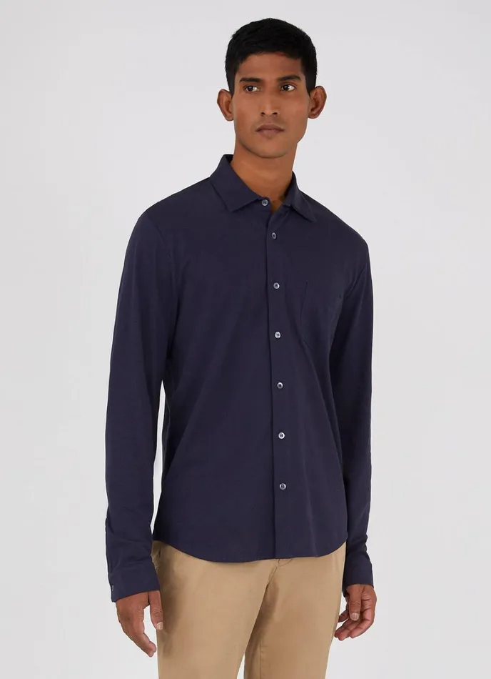 SUNSPEL Shirts Piqu Shirt Navy 8211 Men