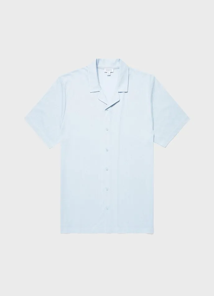 SUNSPEL Shirts Riviera Camp Collar Shirt Light Blue 8211 Men
