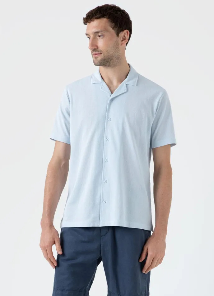 SUNSPEL Shirts Riviera Camp Collar Shirt Light Blue 8211 Men