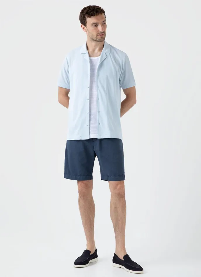 SUNSPEL Shirts Riviera Camp Collar Shirt Light Blue 8211 Men